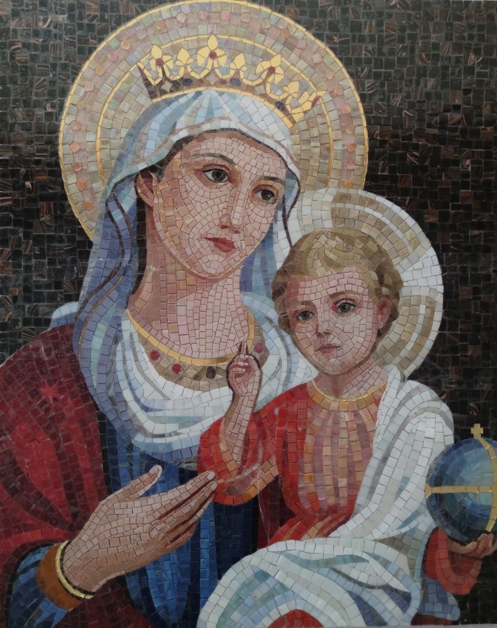 Mozaika – Matka Boska z Dzieciątkiem