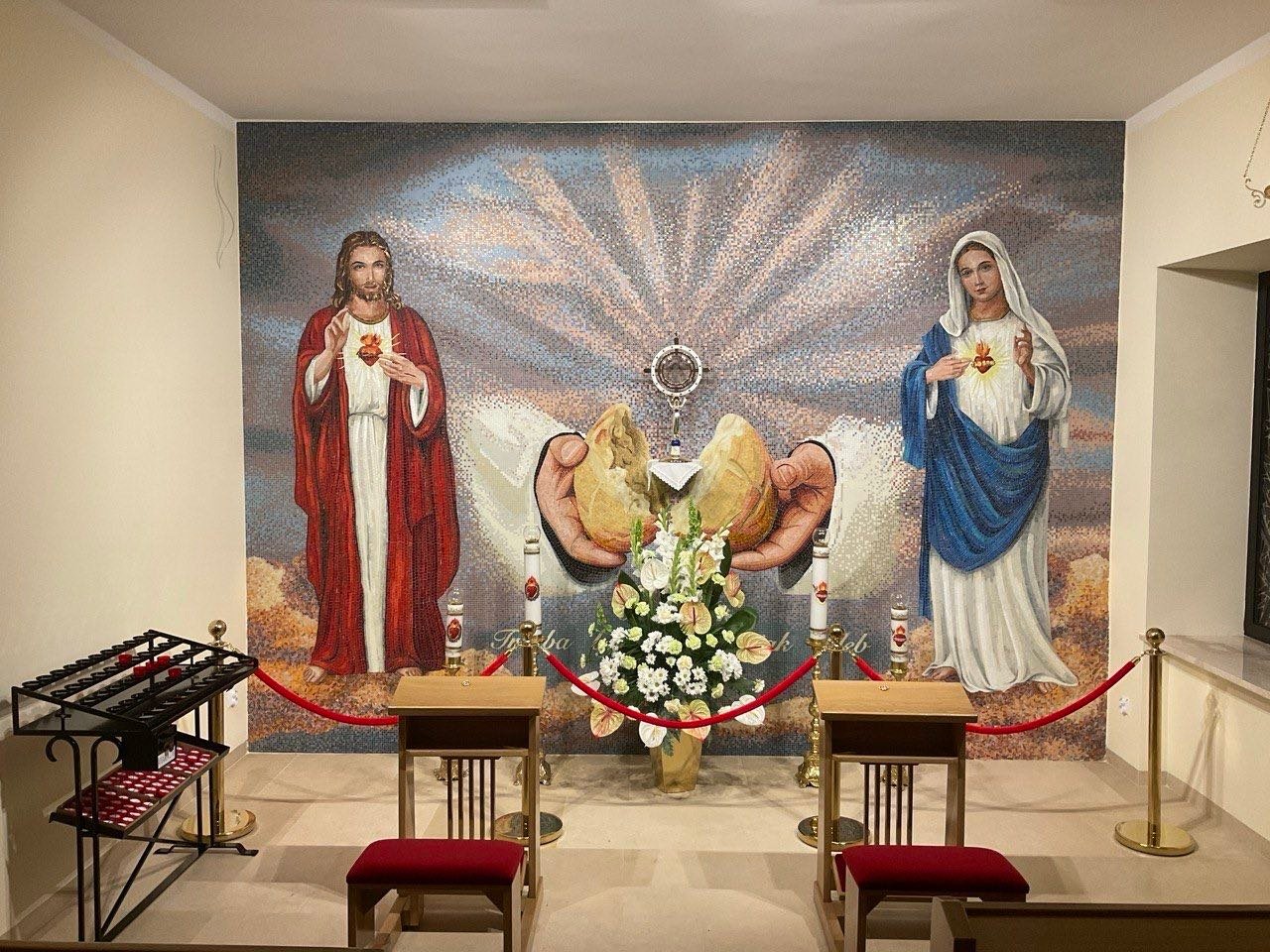 Mozaika – Serce Jezusa i Maryi