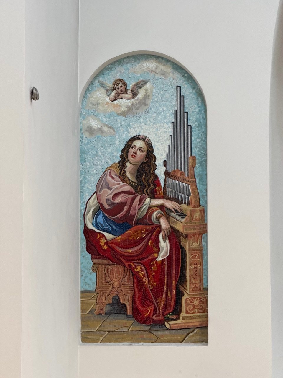 Mozaika sakralna – Św. Cecylia